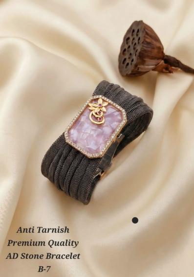 Anti tranish premium quality ad stone bracelet B 7 Bulk artificial jewelry supplier